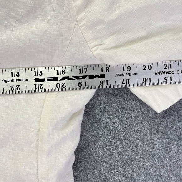 Pendleton Womens Country Sophisticates White Short Sleeve Button-Up Blouse Size - Picture 7 of 9